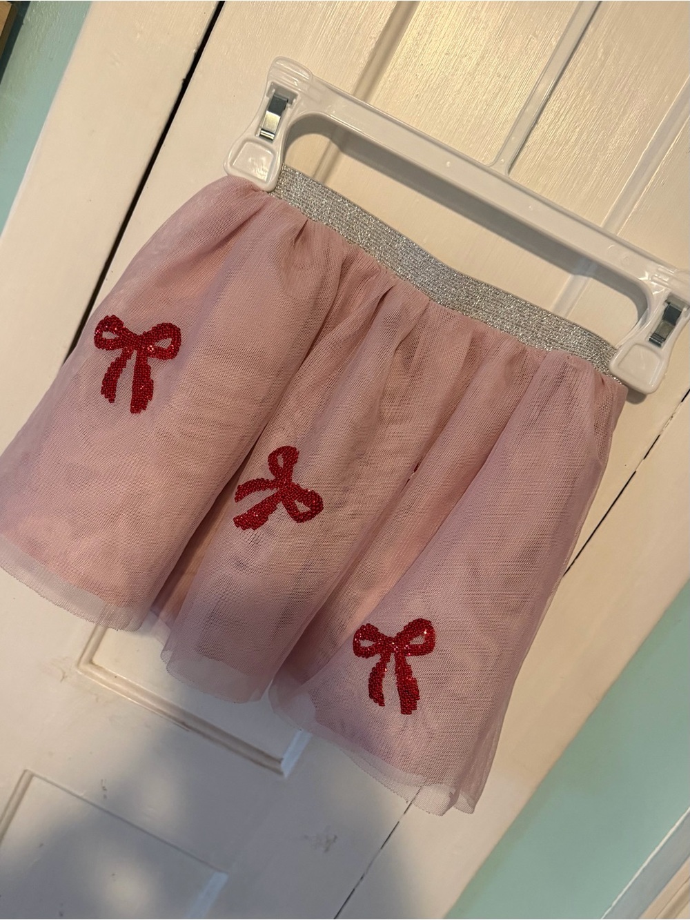 Old Navy Pink Tulle Skirt with Gold Waistband